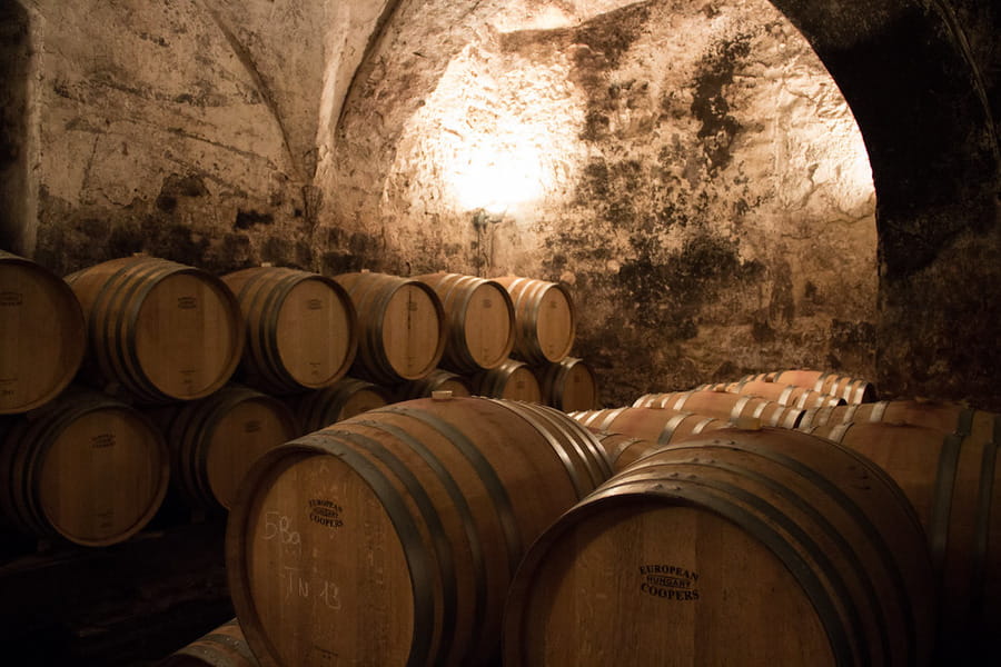 Ageing wine in the barrel