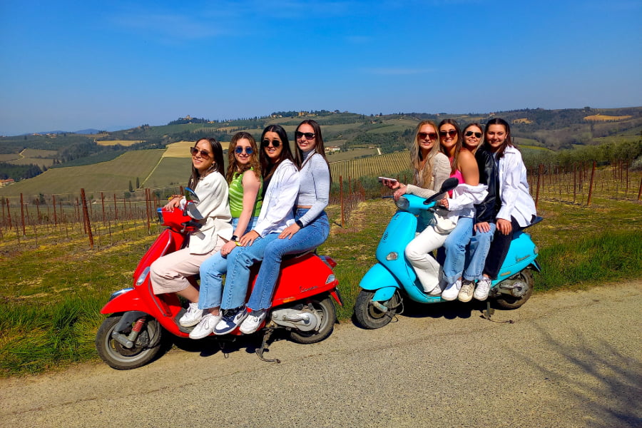 Vespa tour group